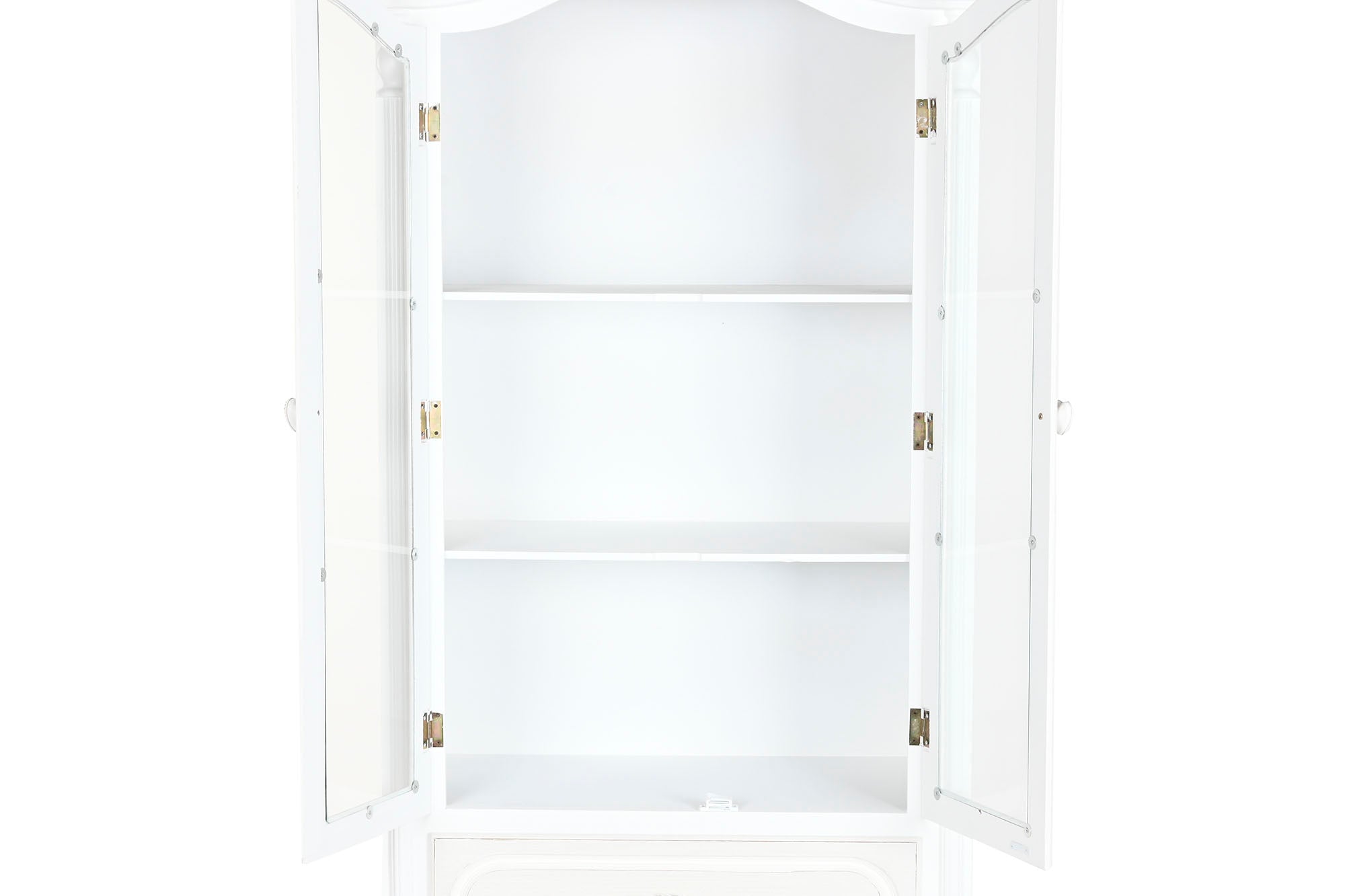 VITRINA MADERA CRISTAL 76X39X193 BLANCO - Imagen 3