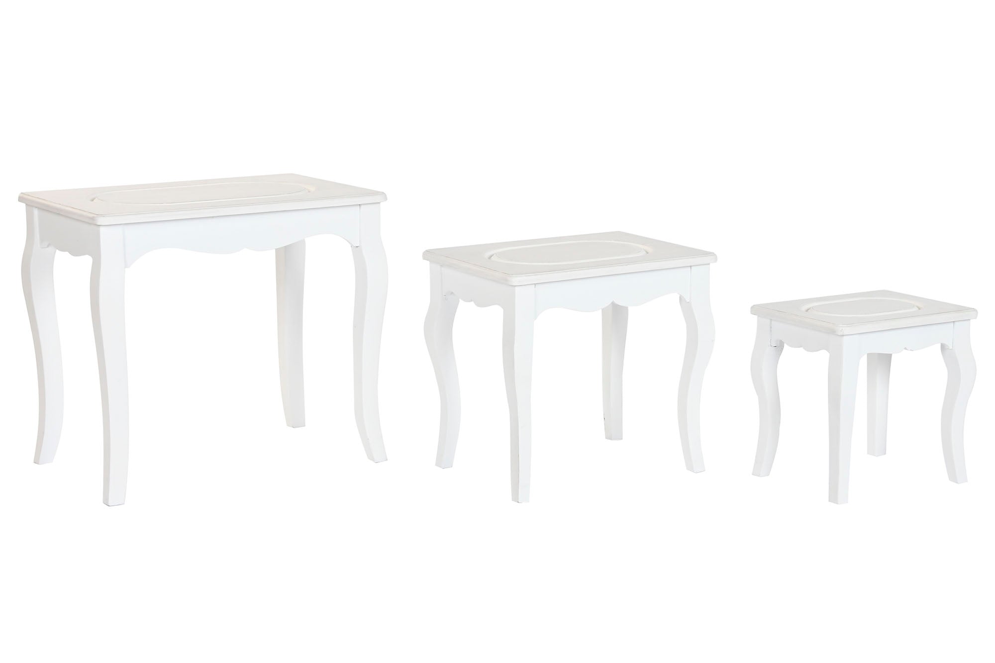 MESITA AUXILIAR SET 3 MDF MADERA 53X35X47 - Imagen 2