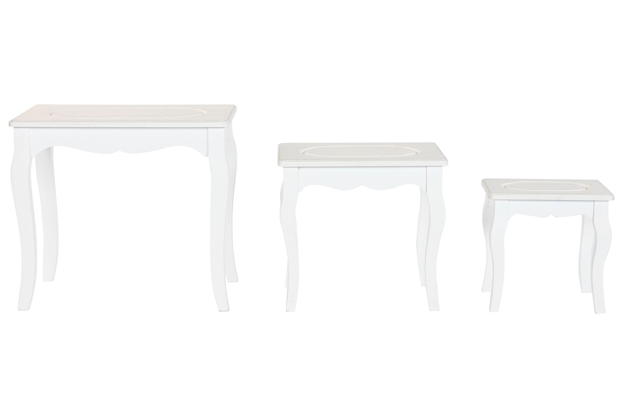 MESITA AUXILIAR SET 3 MDF MADERA 53X35X47 - Imagen 4