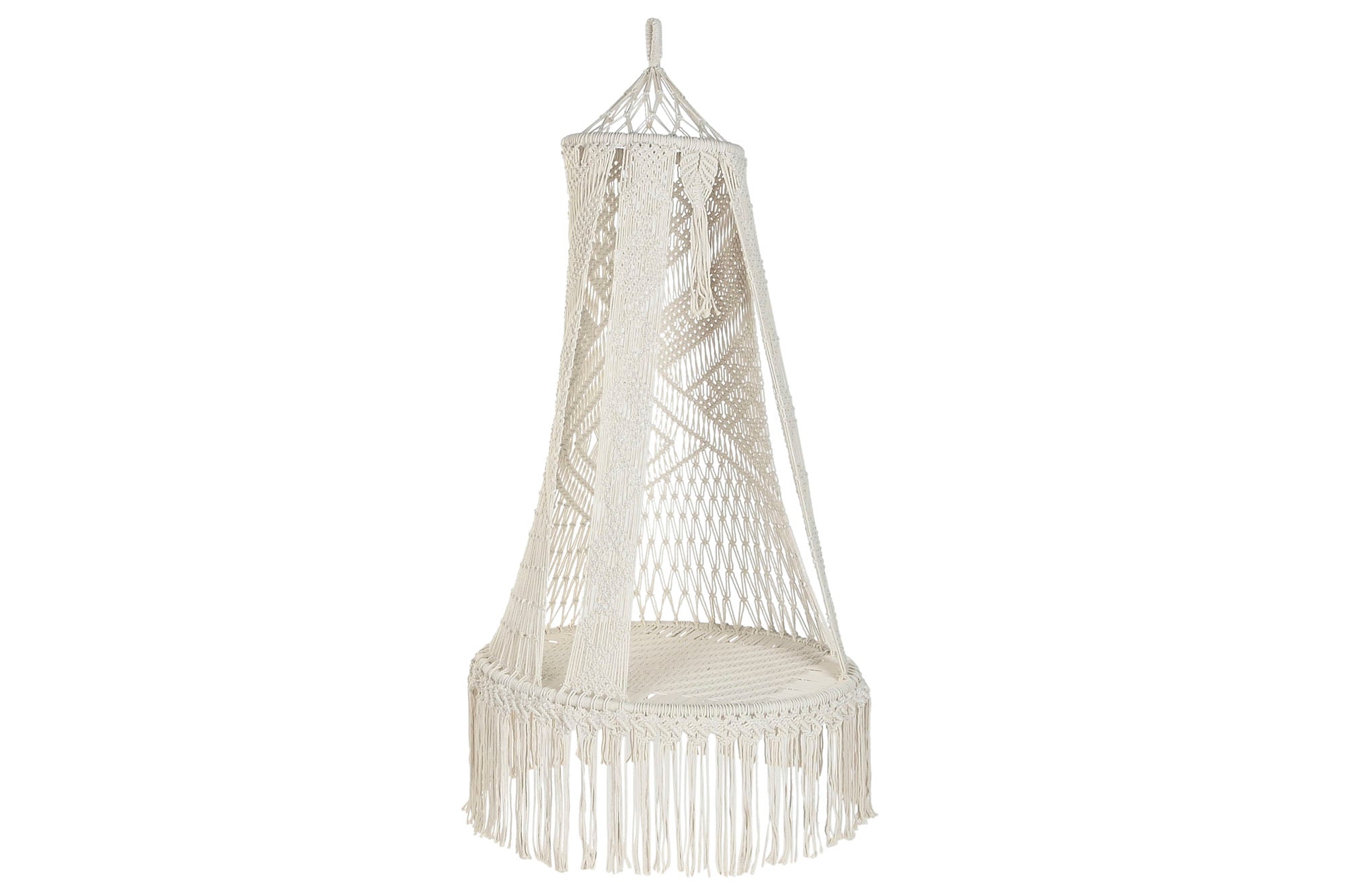 SILLA COLGANTE ALGODON 82X82X170 MAX,120 MACRAME - Imagen 5