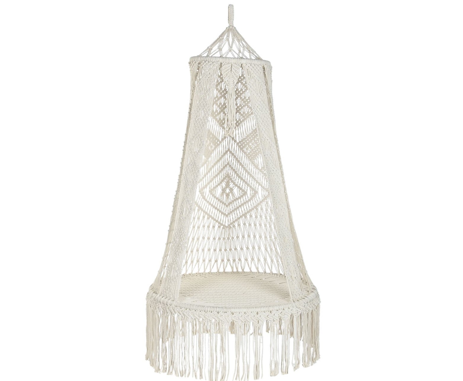 SILLA COLGANTE ALGODON 82X82X170 MAX,120 MACRAME - Imagen 2