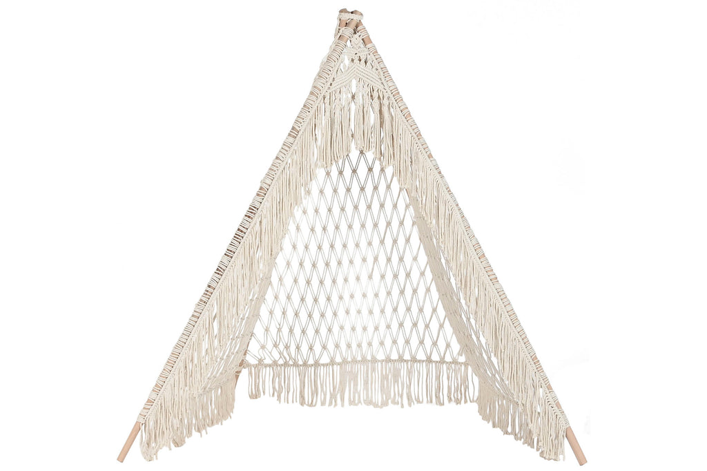 TIPI ALGODON MANGO 170X170X150 MACRAME CRUDO - Imagen 2