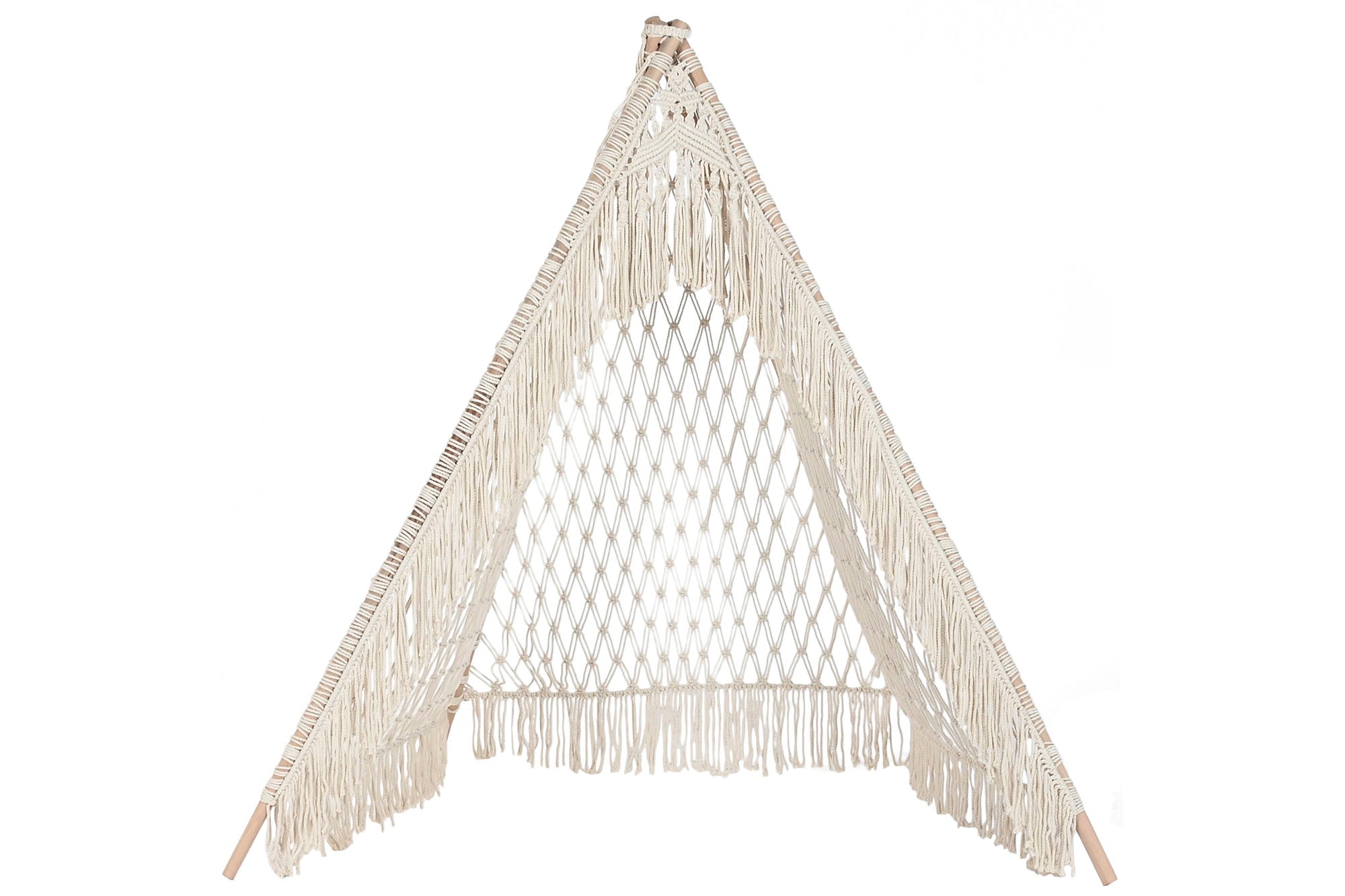 TIPI ALGODON MANGO 170X170X150 MACRAME CRUDO - Imagen 2