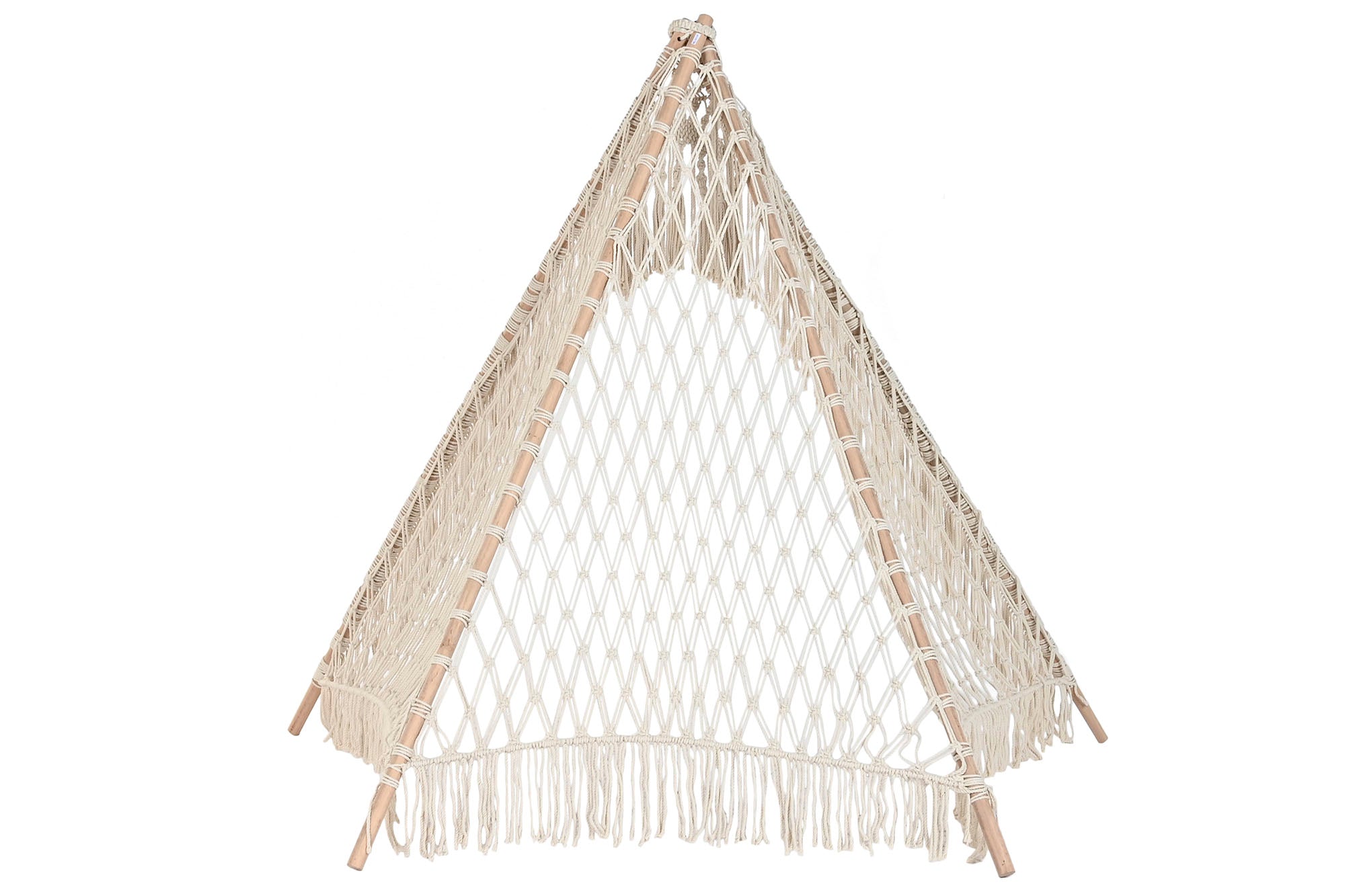 TIPI ALGODON MANGO 170X170X150 MACRAME CRUDO - Imagen 5