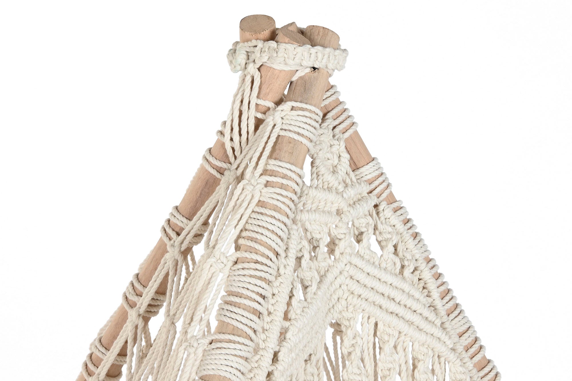 TIPI ALGODON MANGO 170X170X150 MACRAME CRUDO - Imagen 3