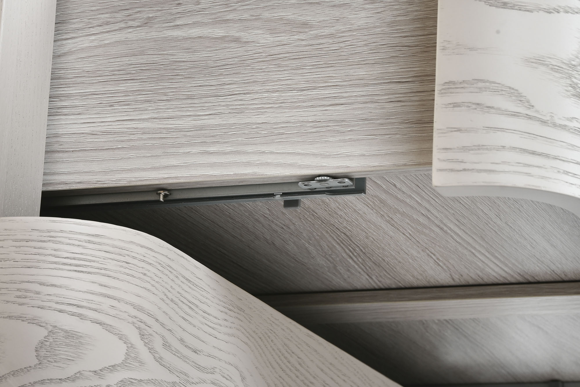 CHIFONIER METAL MDF 80,6X48X112,5 78,00 GRIS CLARO - Imagen 2