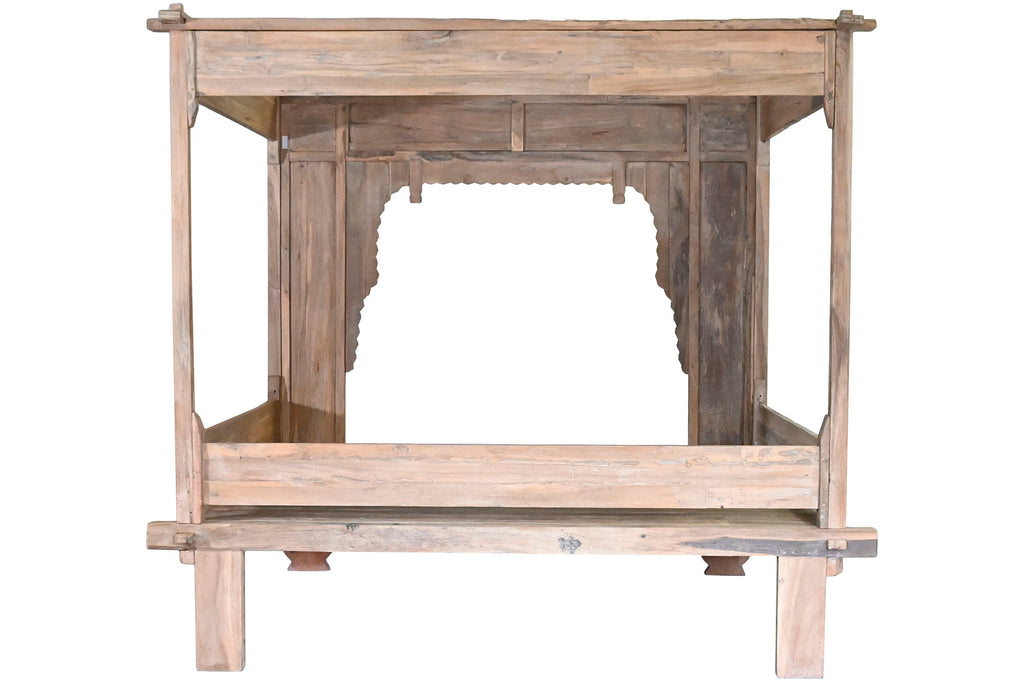 CAMA CON DOSEL TECA 225X160X206 TALLADA DECAPE - Imagen 5