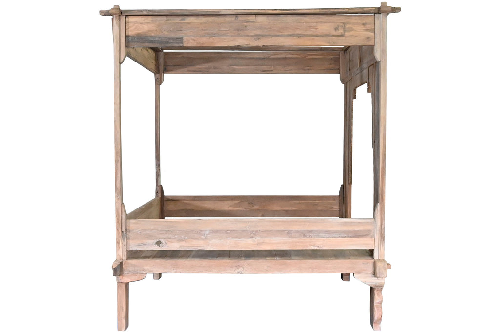 CAMA CON DOSEL TECA 225X160X206 TALLADA DECAPE - Imagen 2