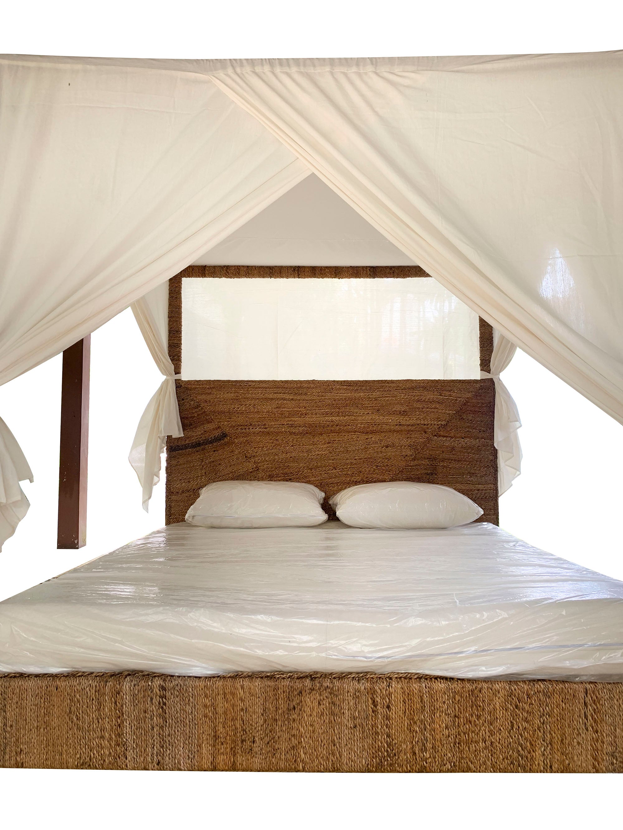 CAMA FIBRA DE BANANA TECA 209X188X198 - Imagen 2