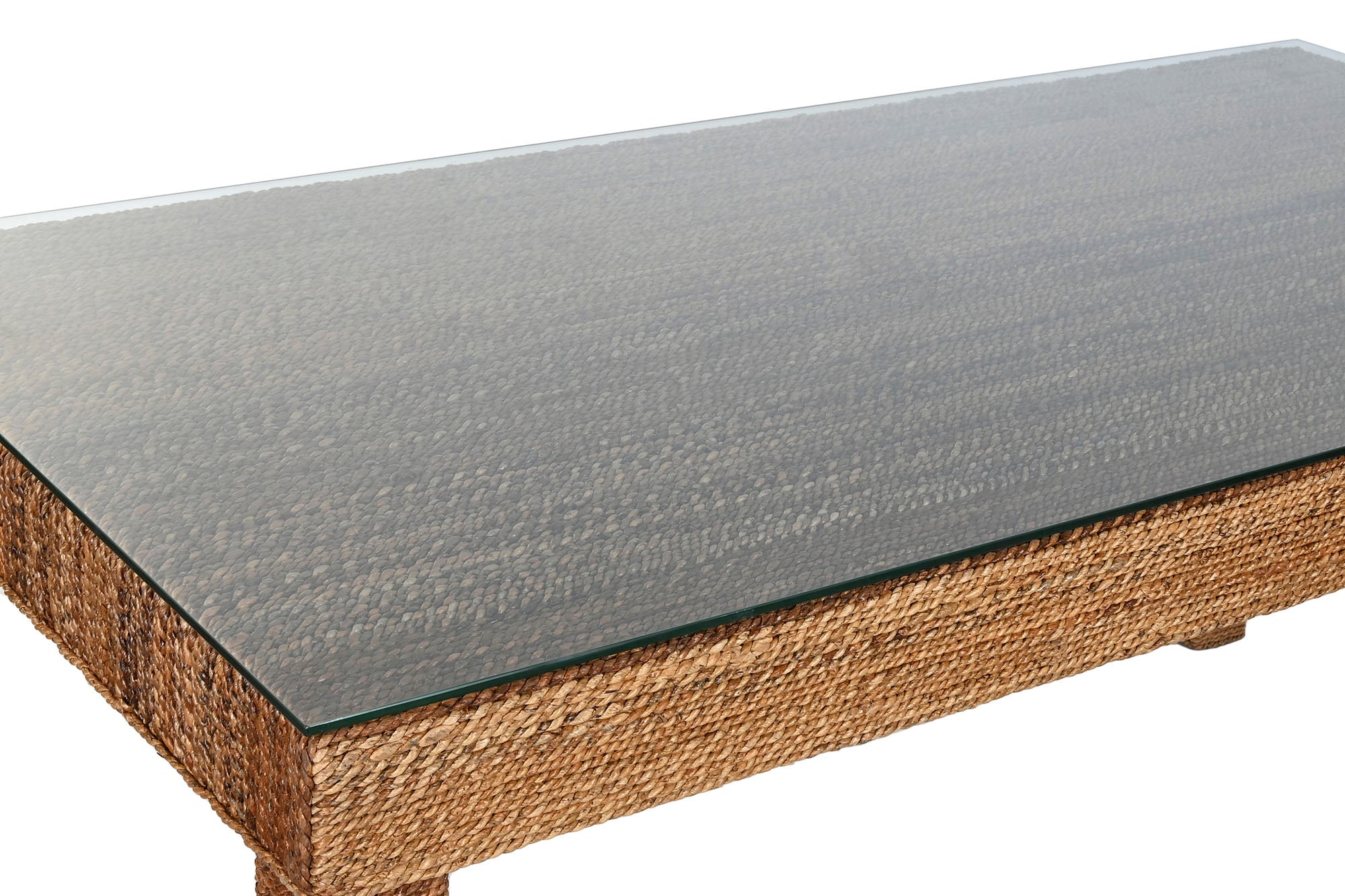 MESA COMEDOR FIBRA TECA 180X90X77 CRISTAL TEMPLADO - Imagen 5