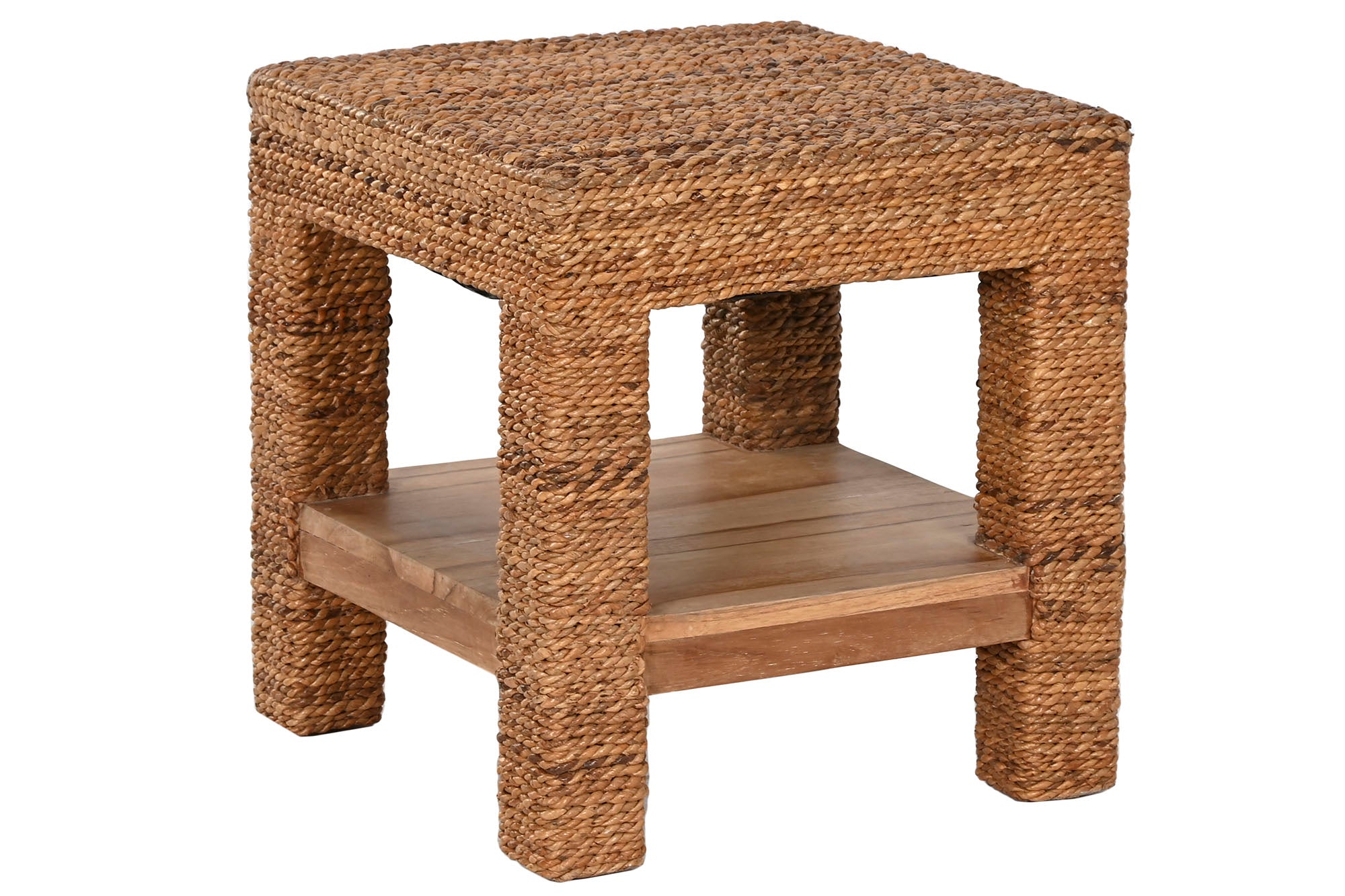 MESITA AUXILIAR FIBRA TECA 40X40X40 NATURAL - Imagen 2