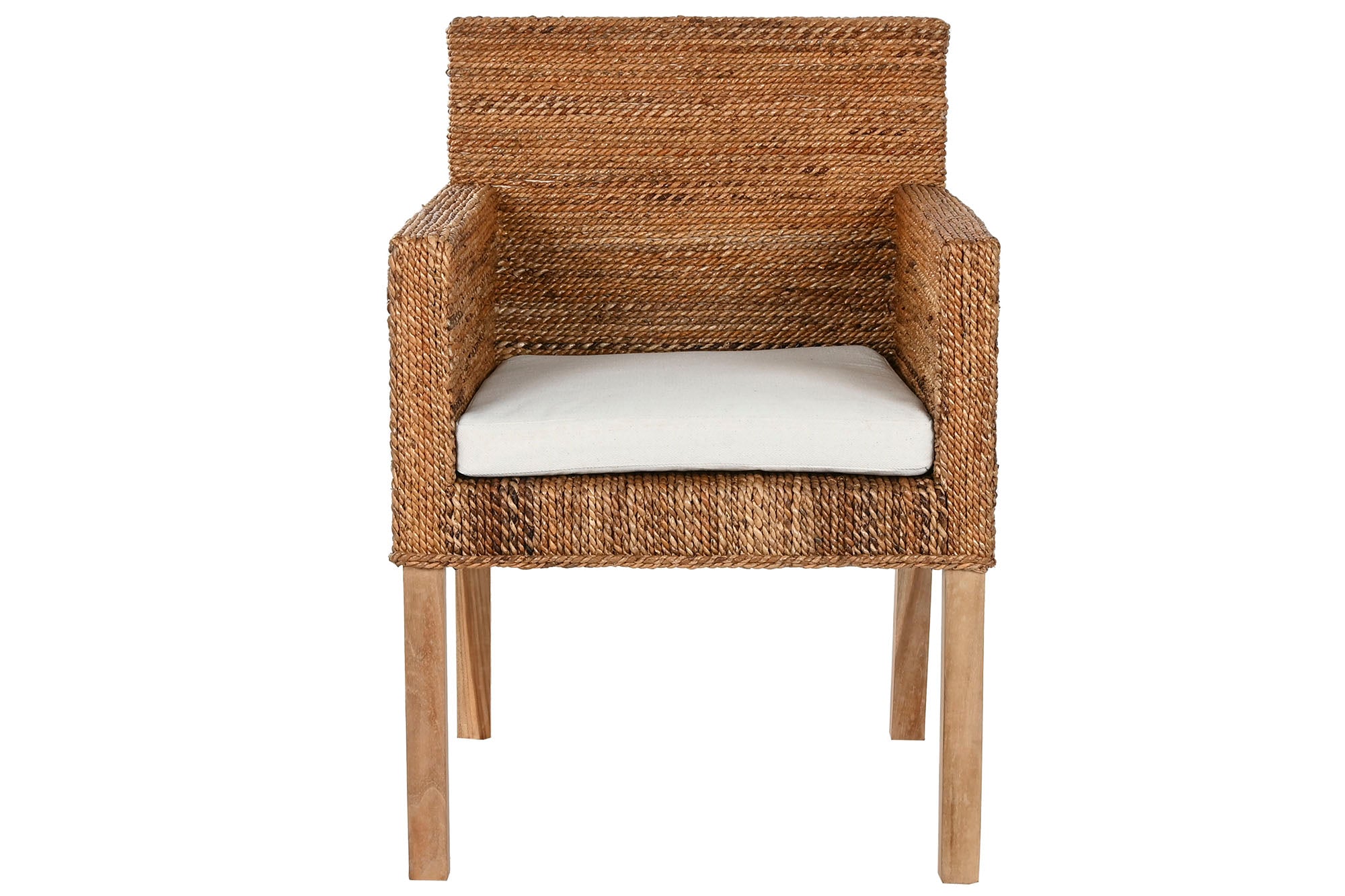 SILLON FIBRA TECA 60X60X86 INCLUYE COJIN NATURAL - Imagen 3