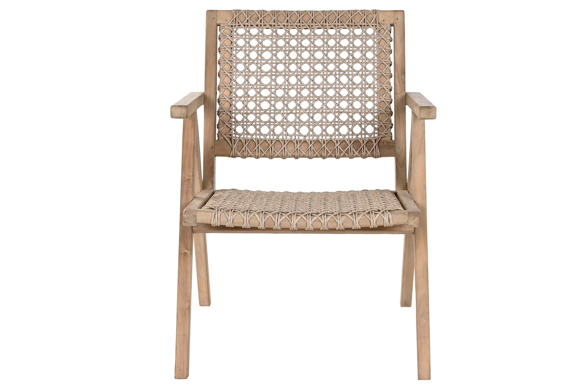 SILLON TECA FIBRA 60X70X82 TRENZADO A MANO NATURAL - Imagen 1