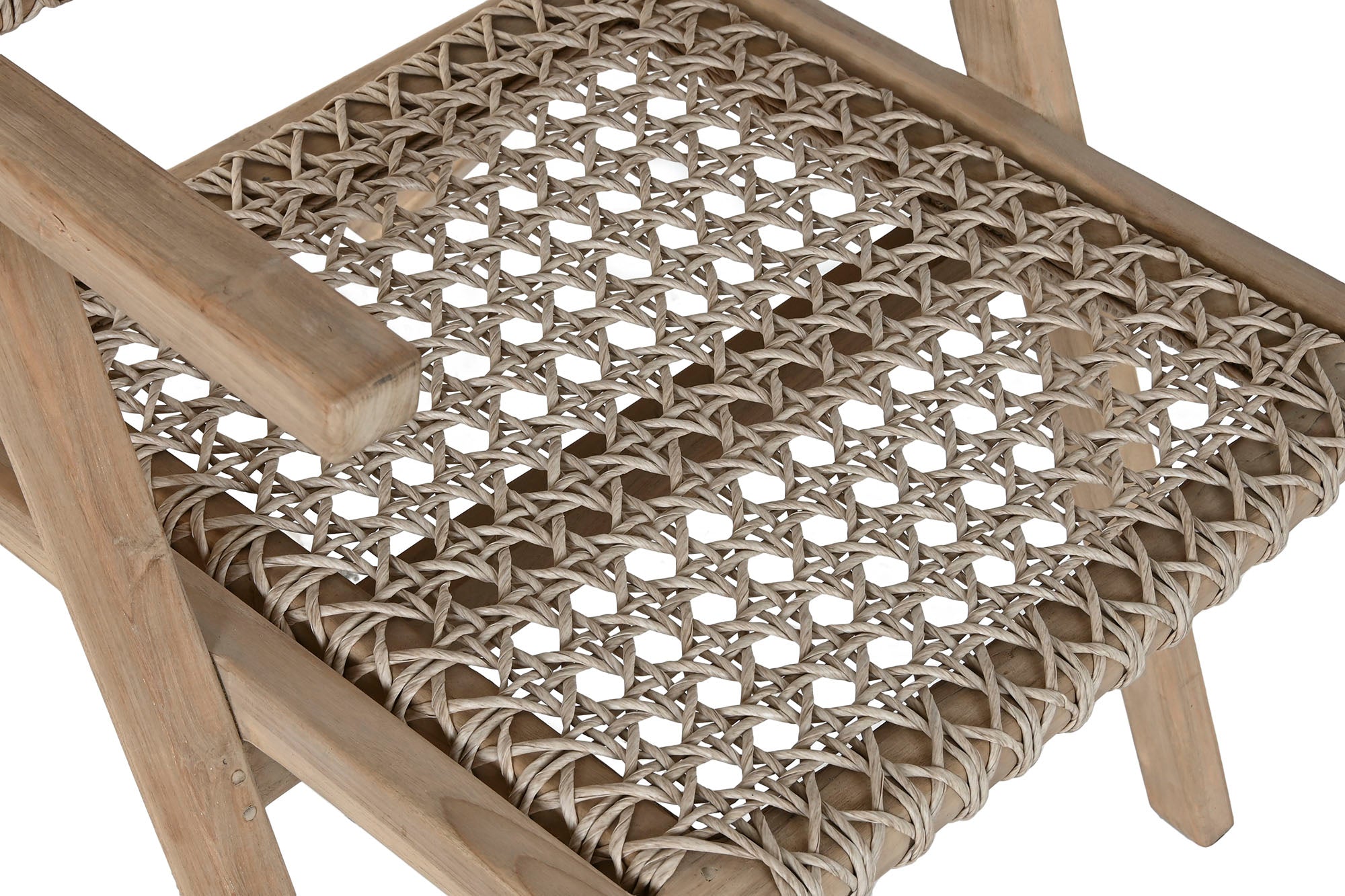 SILLON TECA FIBRA 60X70X82 TRENZADO A MANO NATURAL - Imagen 2