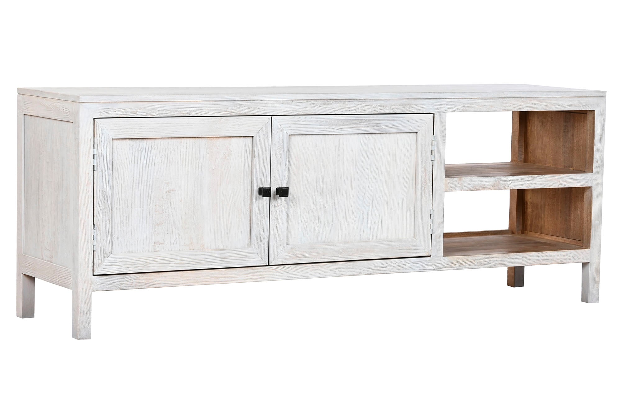 MUEBLE TV MANGO 160X40X60 BLANCO - Imagen 2