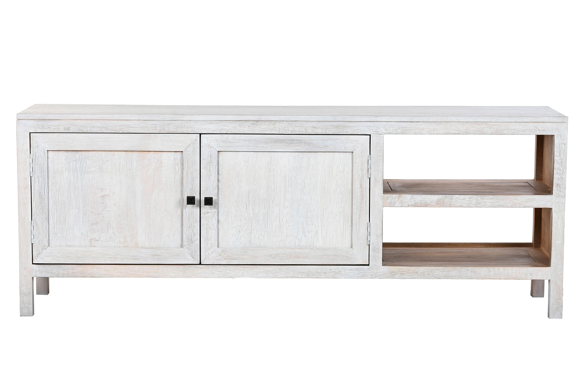 MUEBLE TV MANGO 160X40X60 BLANCO - Imagen 1