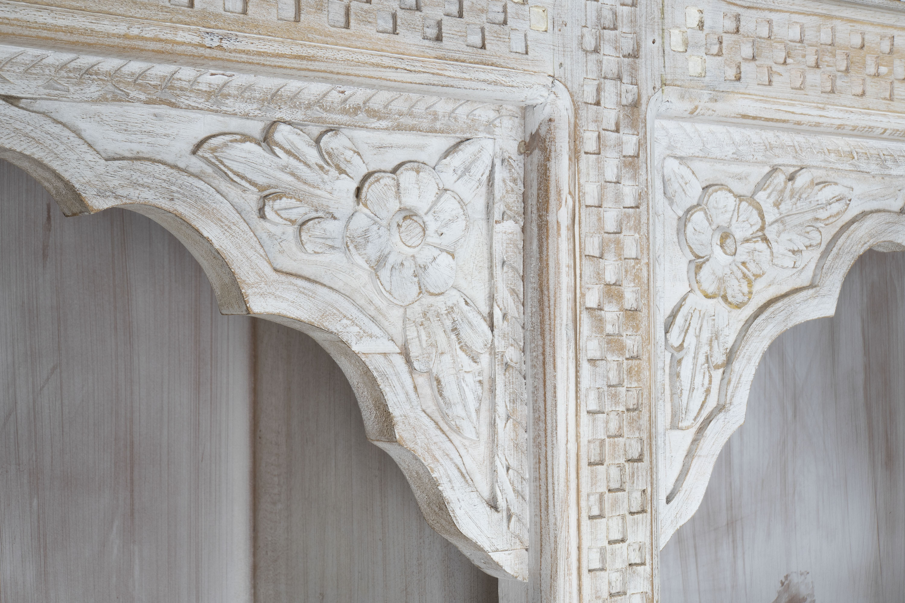 ESTANTERIA MANGO MDF 180X40X200 TALLADO BLANCO - Imagen 3