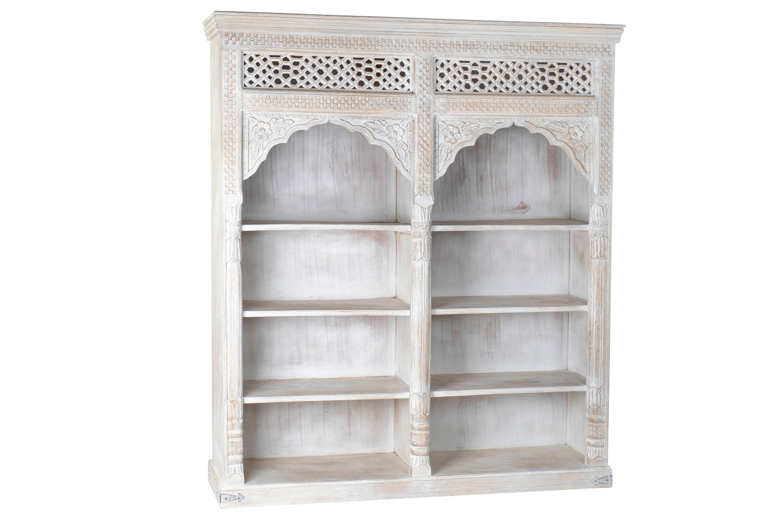 ESTANTERIA MANGO MDF 180X40X200 TALLADO BLANCO - Imagen 5