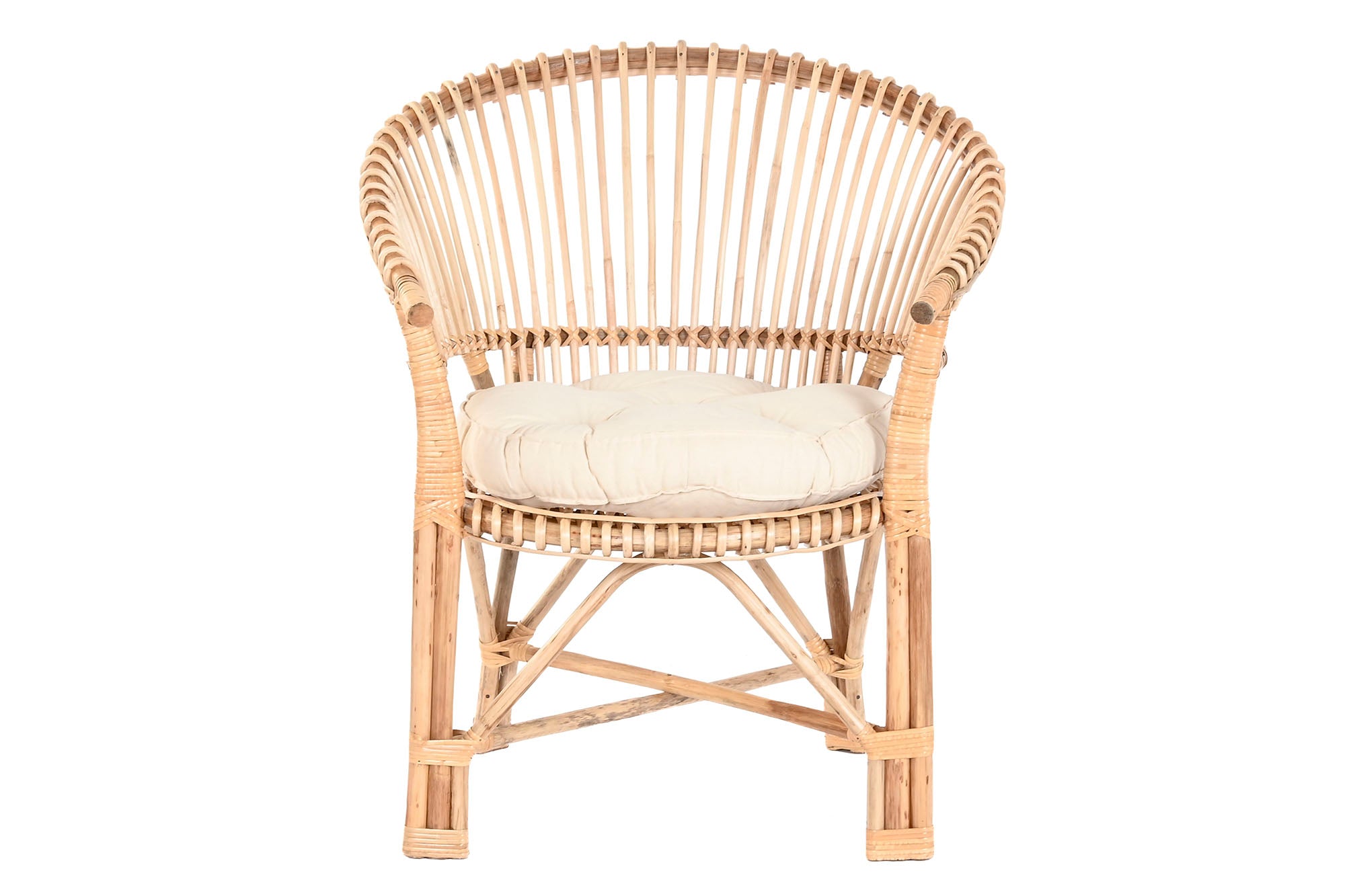 SILLA BAMBU RATAN 69X66X85 NATURAL - Imagen 4