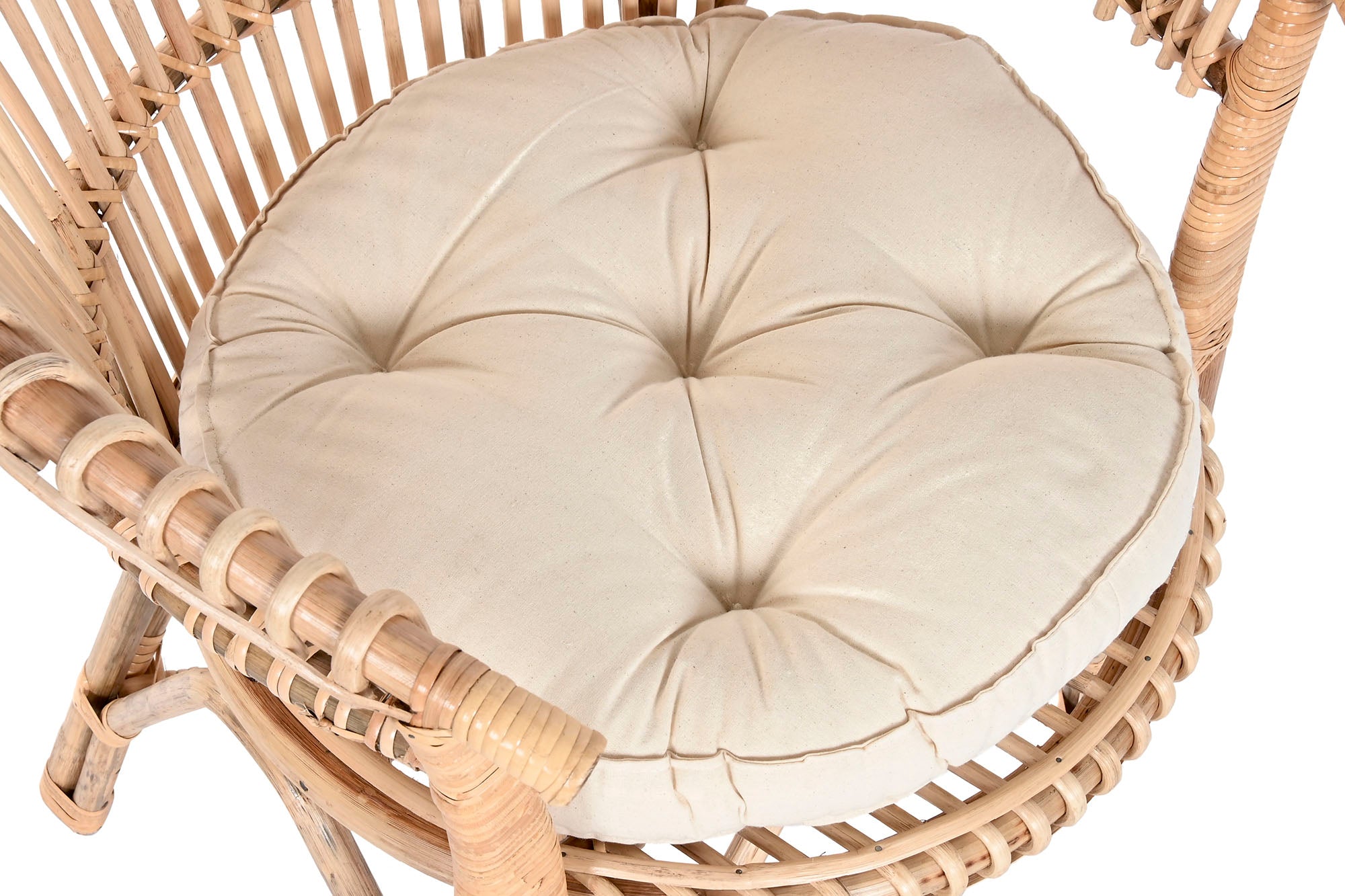 SILLA BAMBU RATAN 69X66X85 NATURAL - Imagen 3