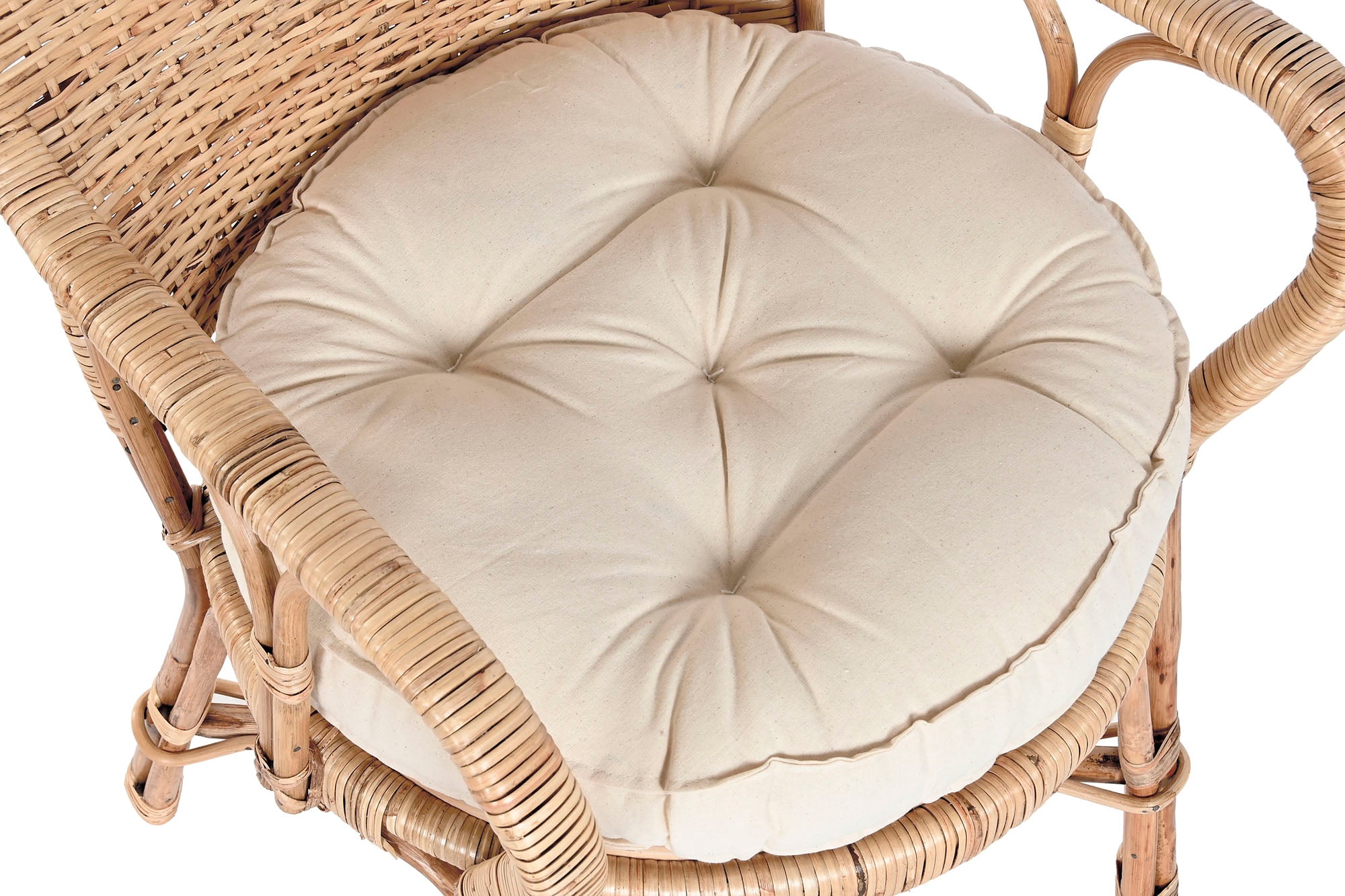 SILLA BAMBU RATAN 54X51X92 NATURAL - Imagen 4