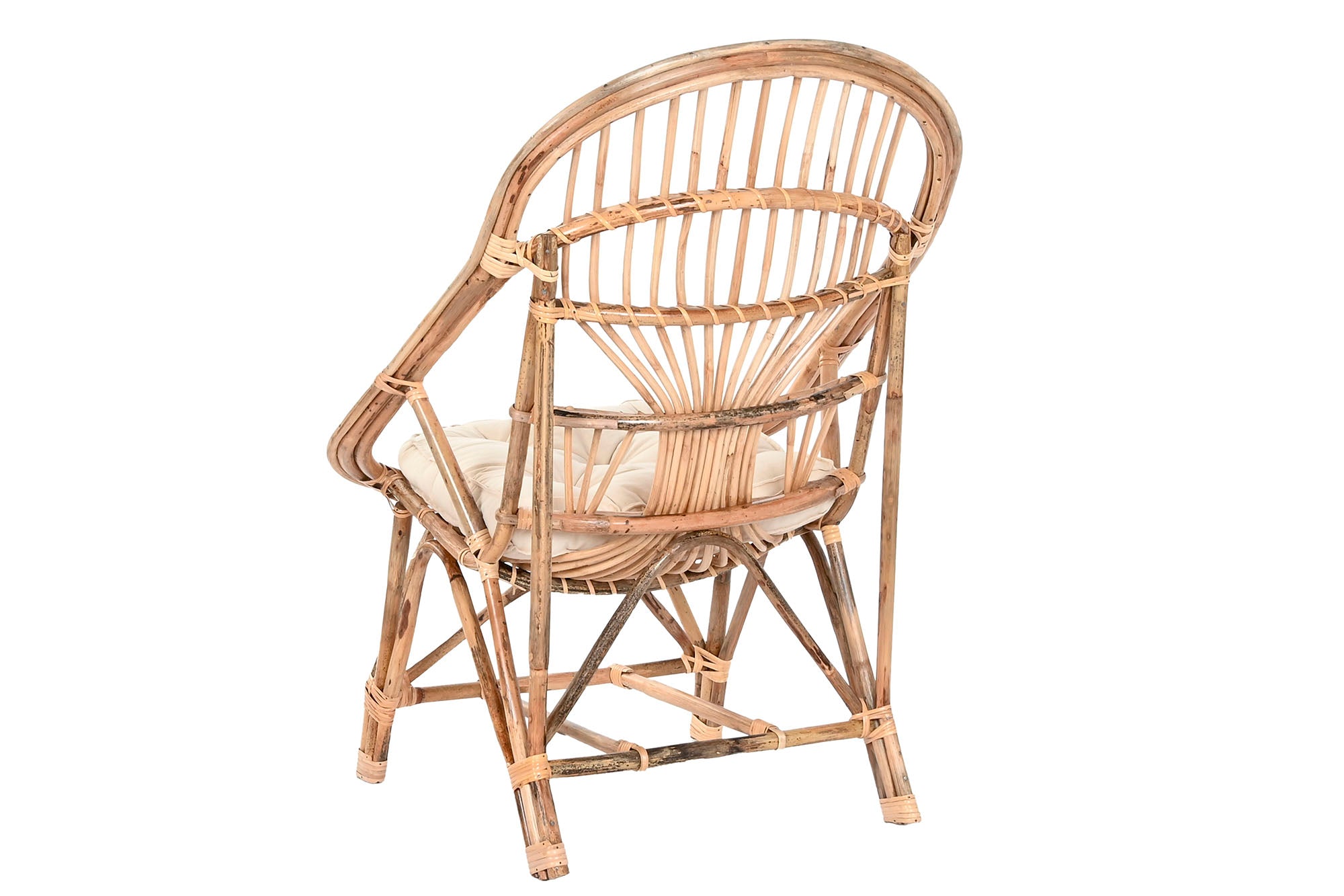 SILLA BAMBU RATAN 63X55X90 NATURAL - Imagen 1