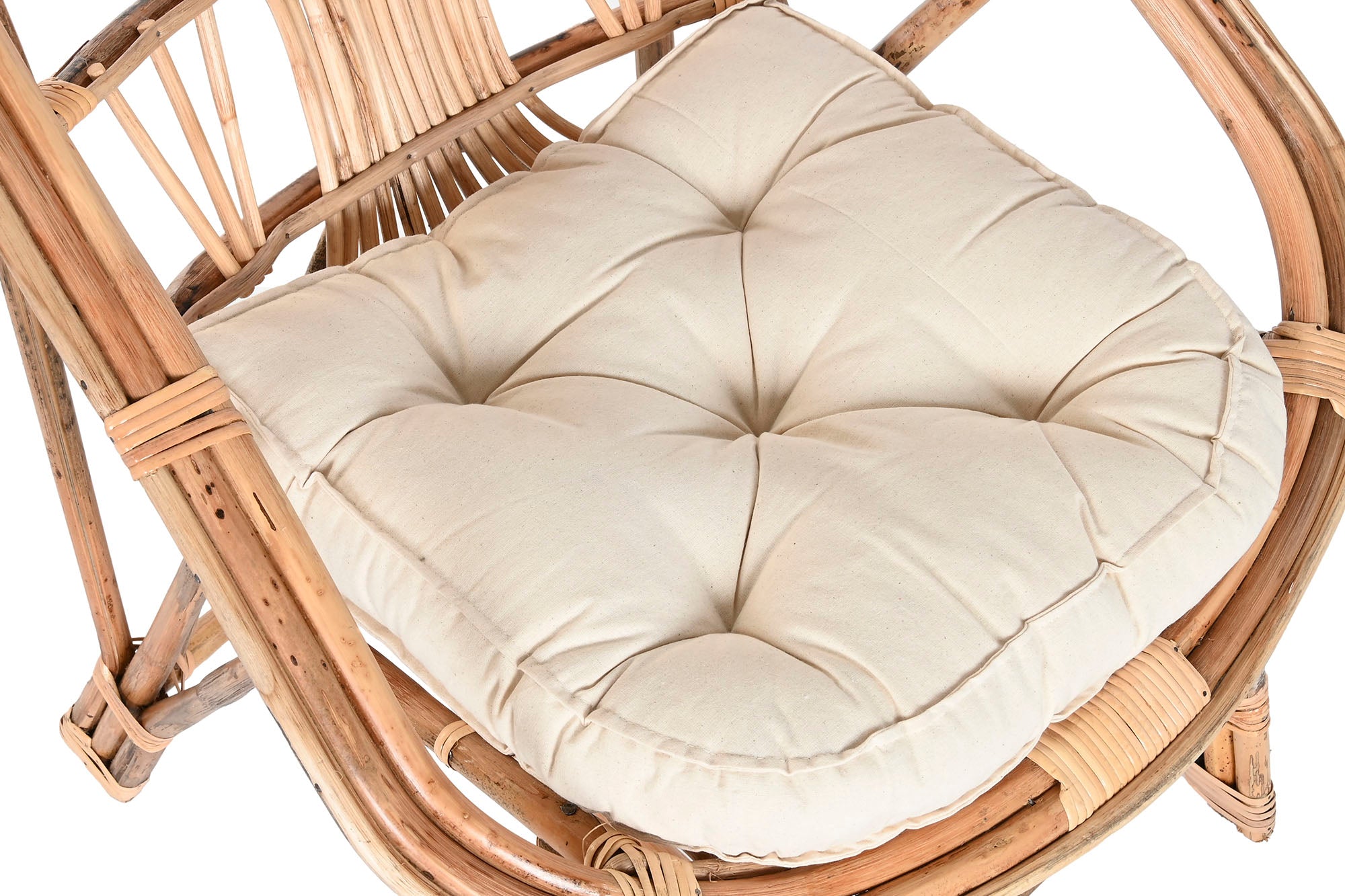 SILLA BAMBU RATAN 63X55X90 NATURAL - Imagen 4