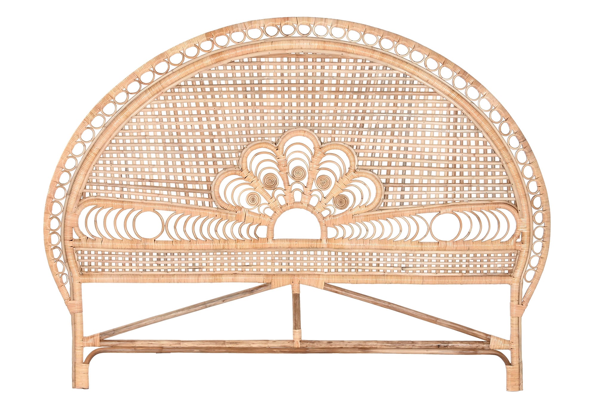 CABECERO CAMA BAMBU RATAN 175X3X130 NATURAL - Imagen 2