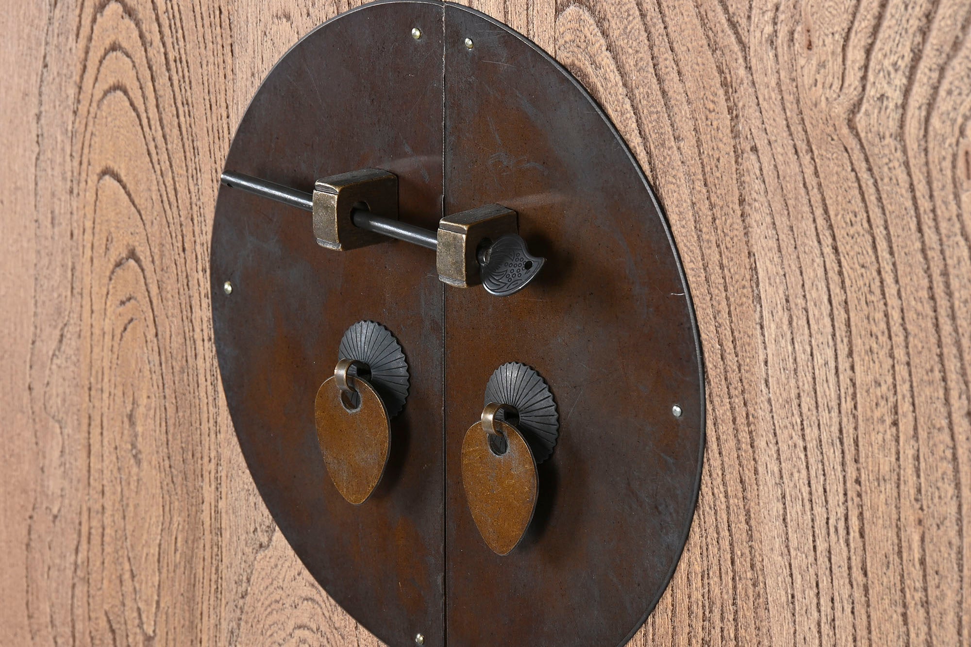 ARMARIO OLMO MACIZO 102X40X132 ENVEJECIDO NATURAL - Imagen 5