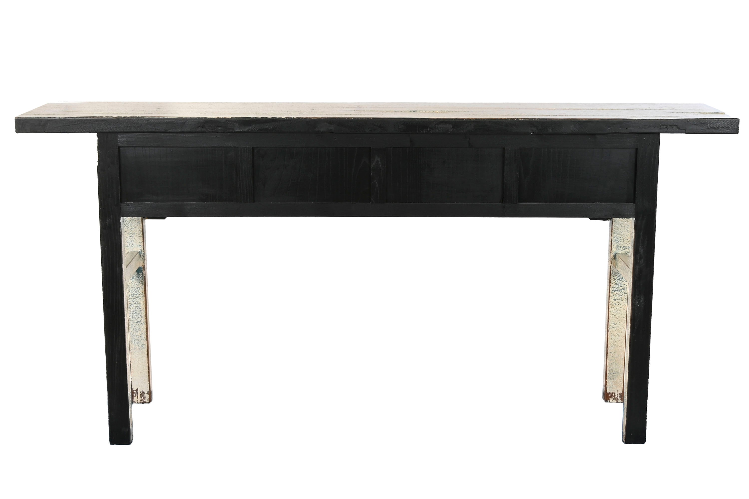 CONSOLA OLMO MACIZO 178X38X85 4 CAJ LACADO BICOLOR - Imagen 3