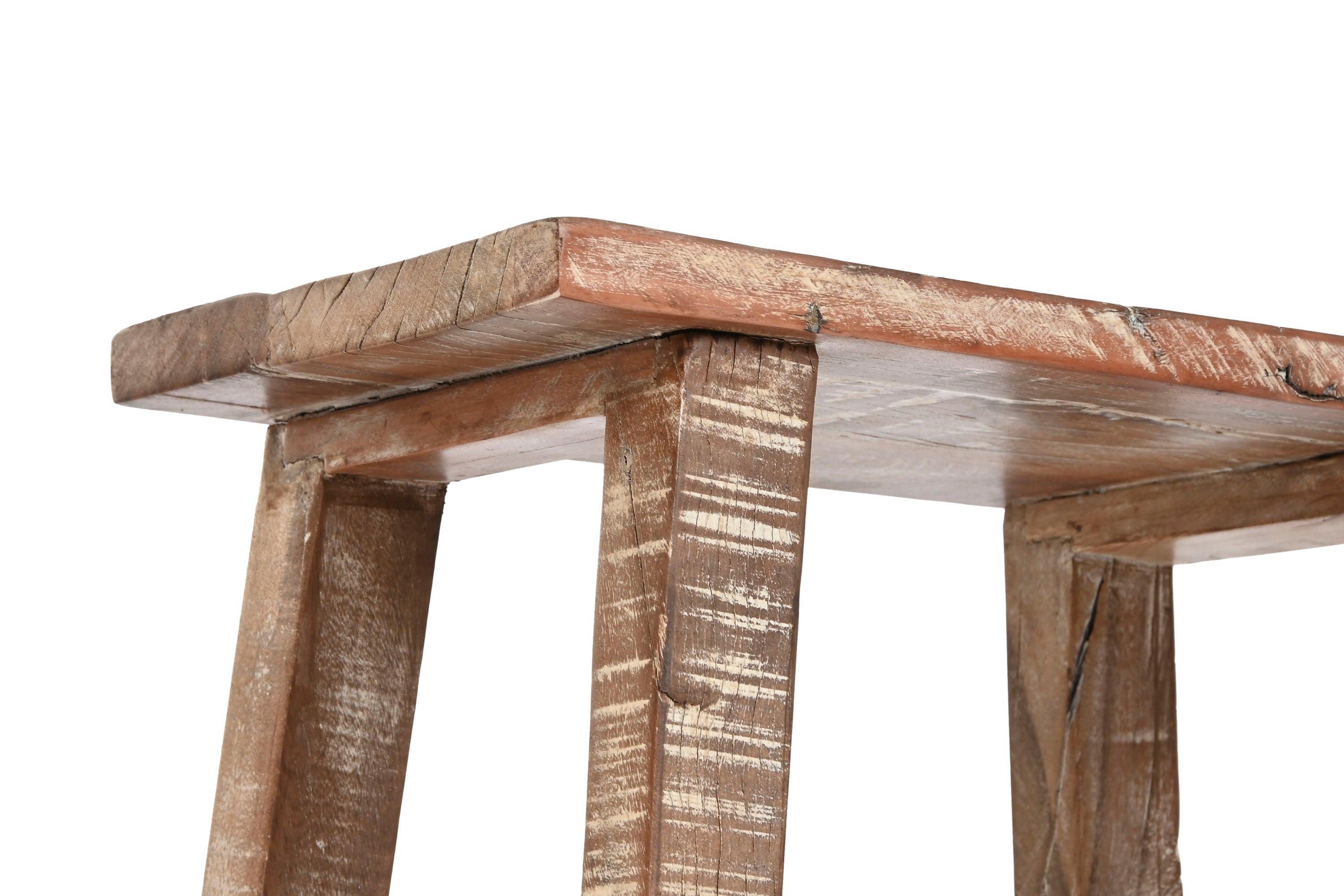 MESITA AUXILIAR MADERA RECICLADA 45X25X51 DECAPE - Imagen 4