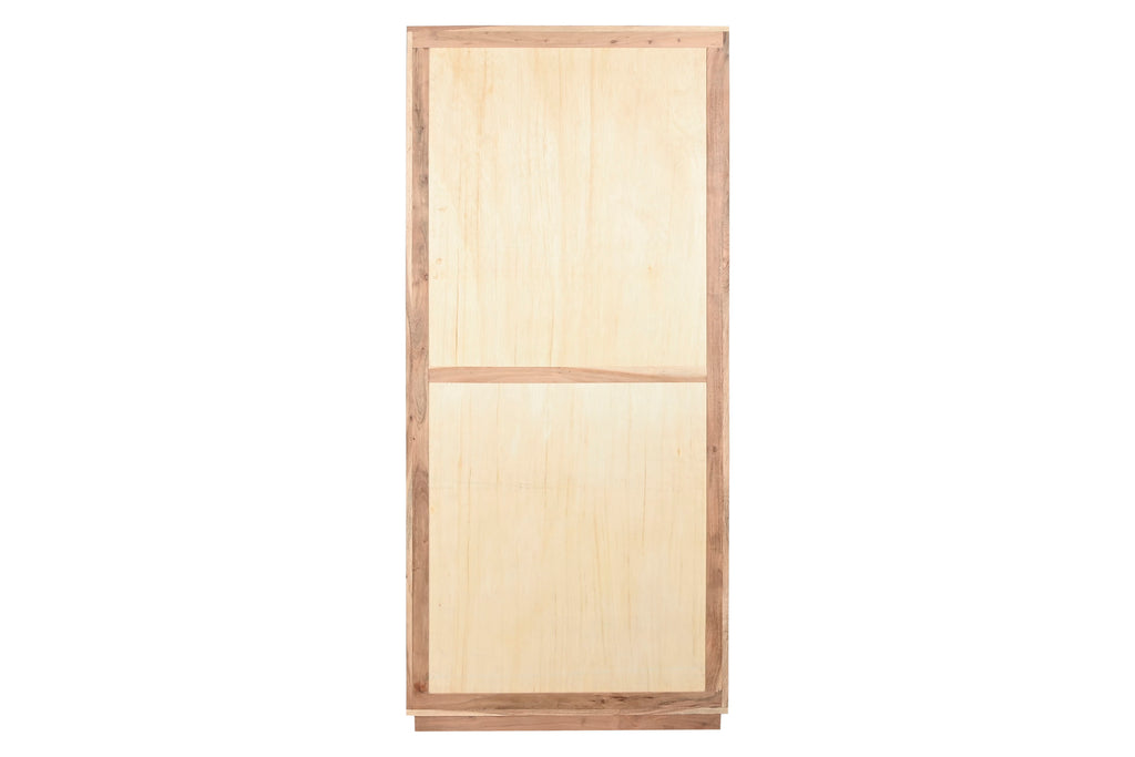 VITRINA ACACIA 80X40X180 NATURAL - Imagen 1