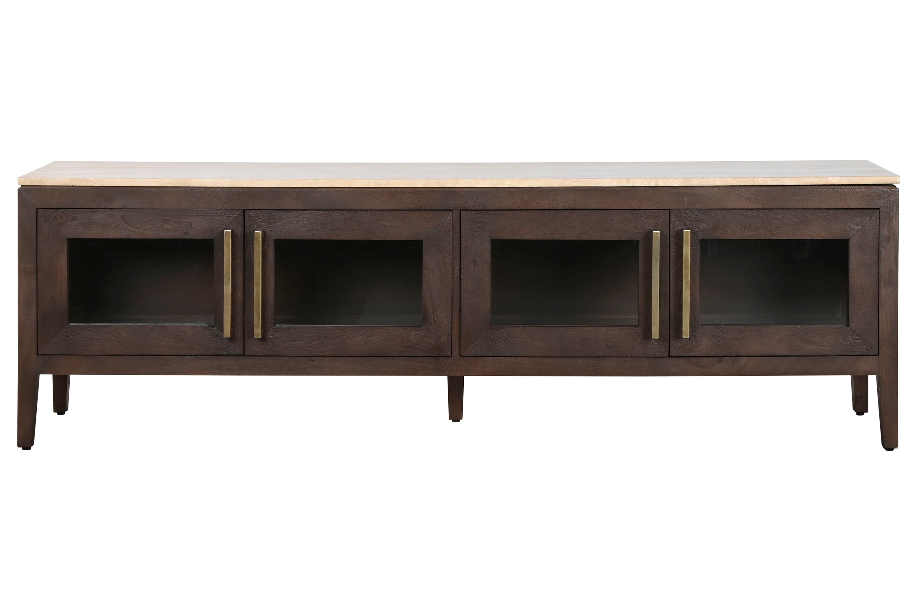 MUEBLE TV MANGO MARMOL 180X40X55 64,30 TRAVERTINO - Imagen 4