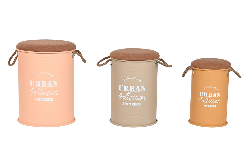 CAJA SET 3 METAL PU 40X40X55,5 - Imagen 3