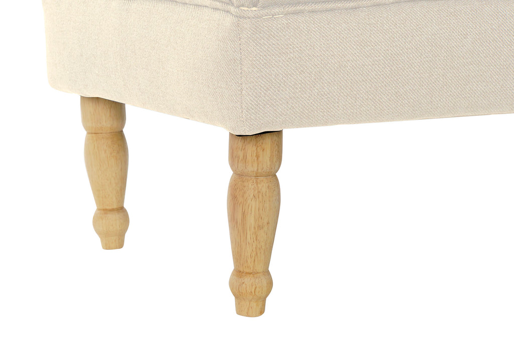 DESCALZADORA POLIESTER RUBBERWOOD 158X48X42 CREMA - Imagen 5