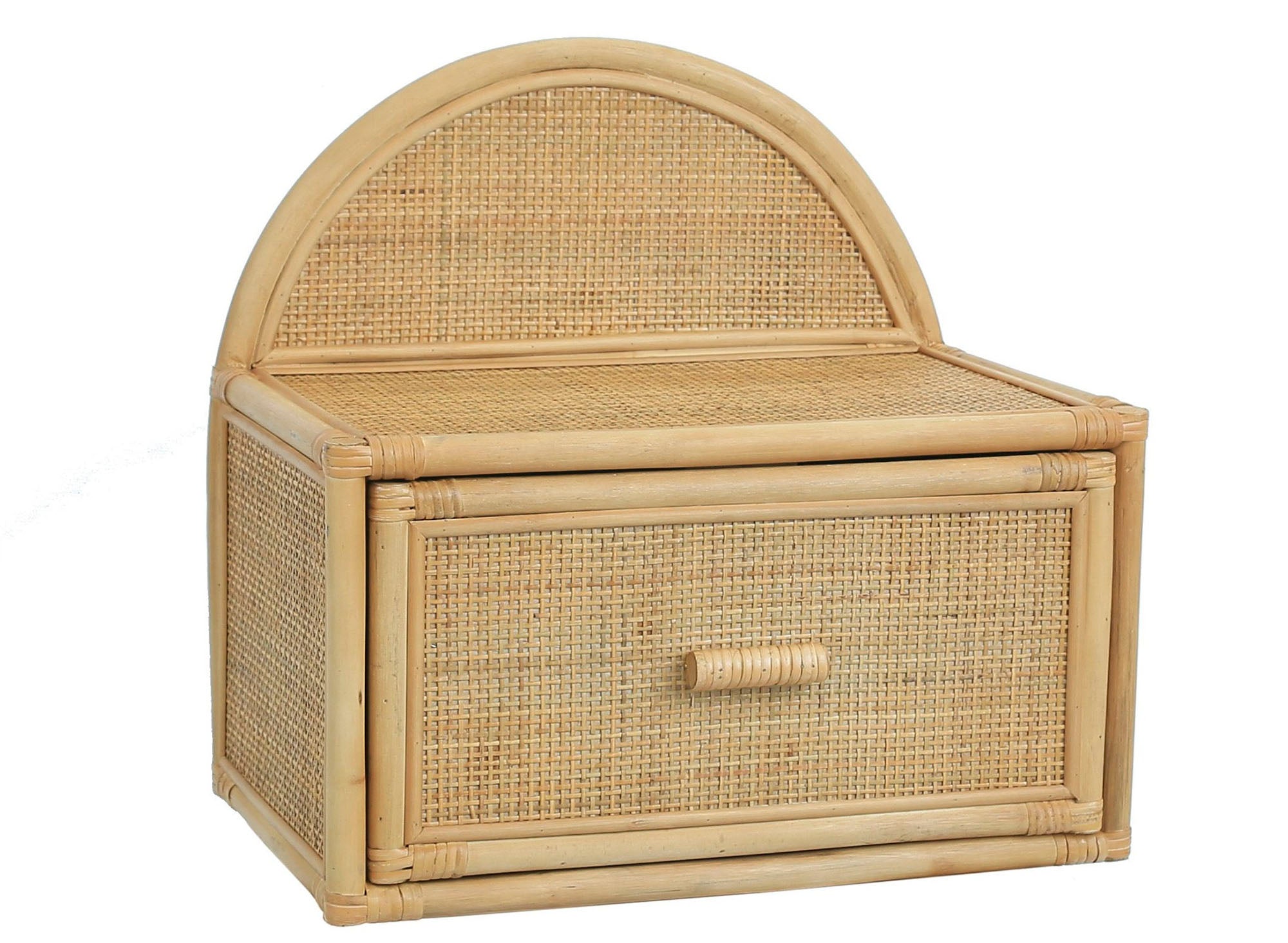 MESITA DE NOCHE ABETO RATAN 47X30X45 FLOTANTE - Imagen 3