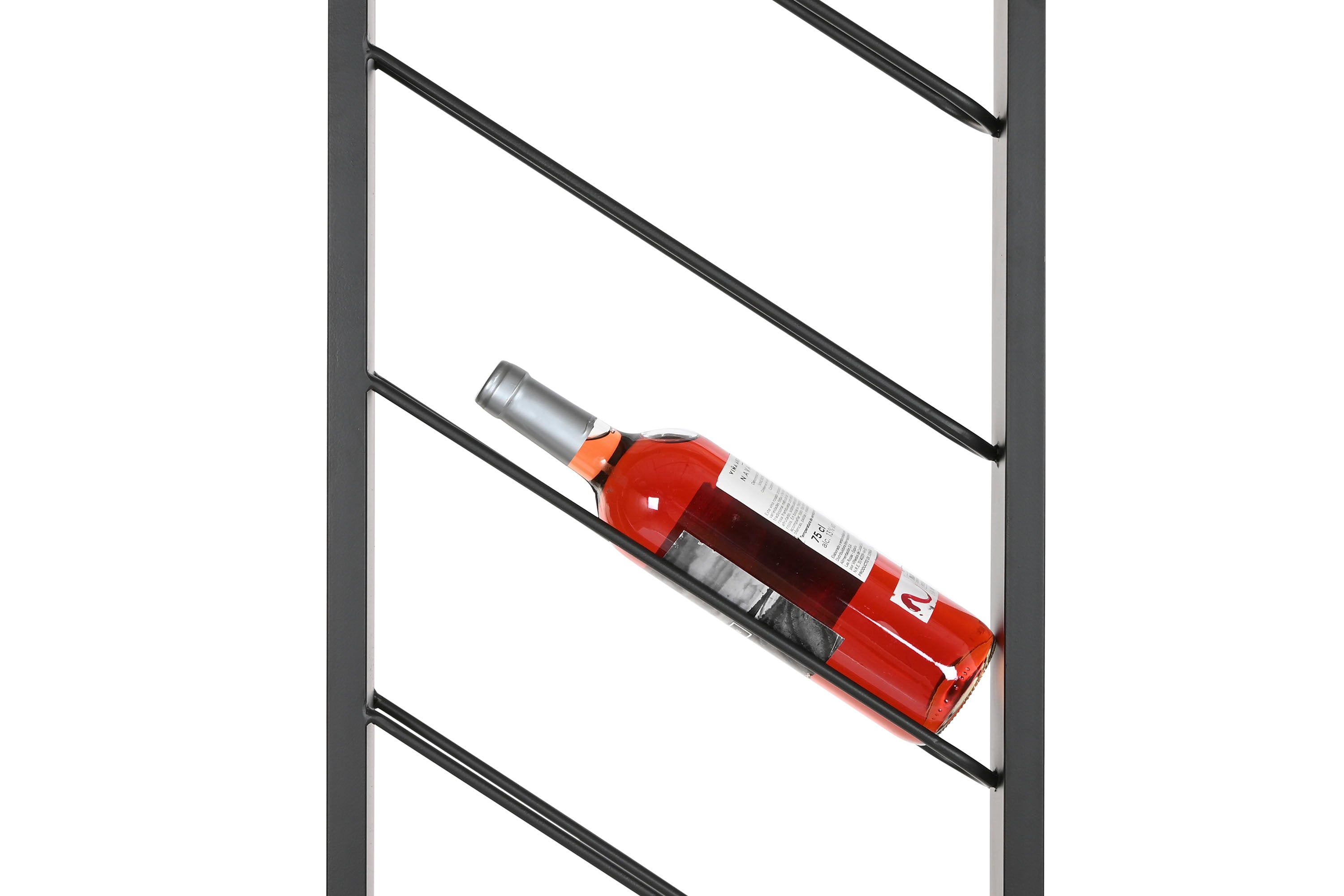 BOTELLERO METAL 36X6X160 8BOT, PARED NEGRO - Imagen 3