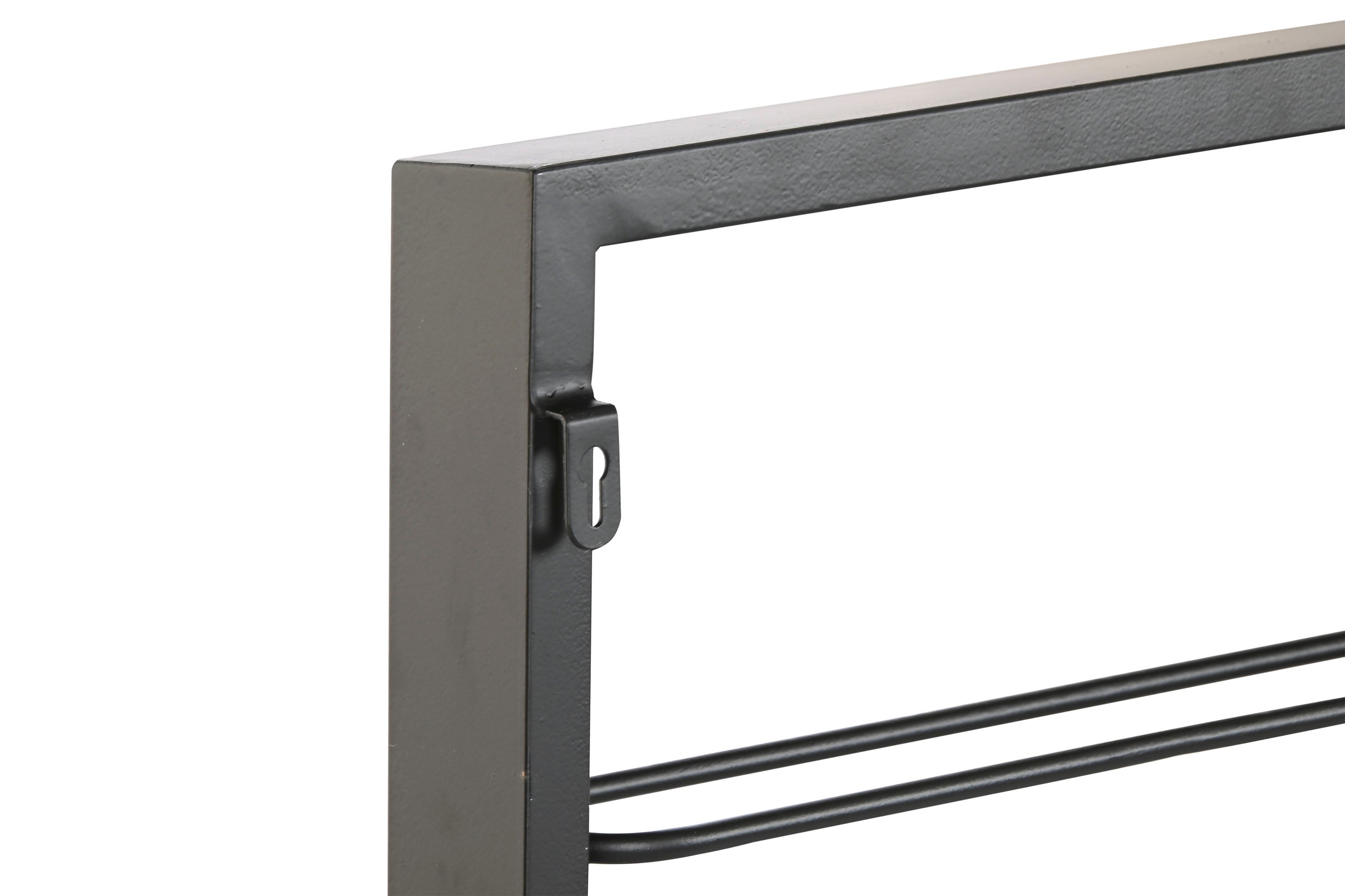 BOTELLERO METAL 42X6X120 8BOT, PARED NEGRO - Imagen 1