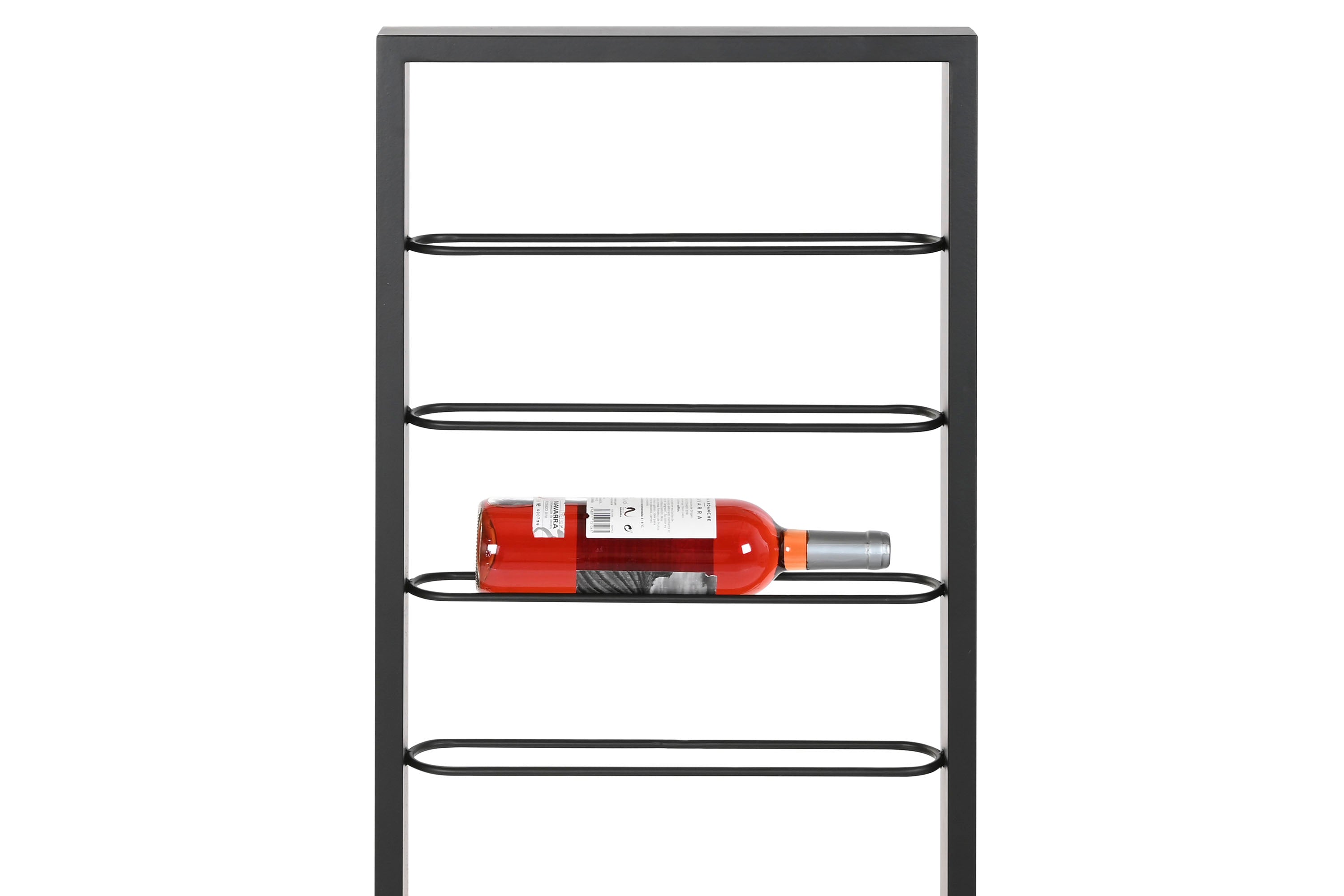 BOTELLERO METAL 42X6X120 8BOT, PARED NEGRO - Imagen 2