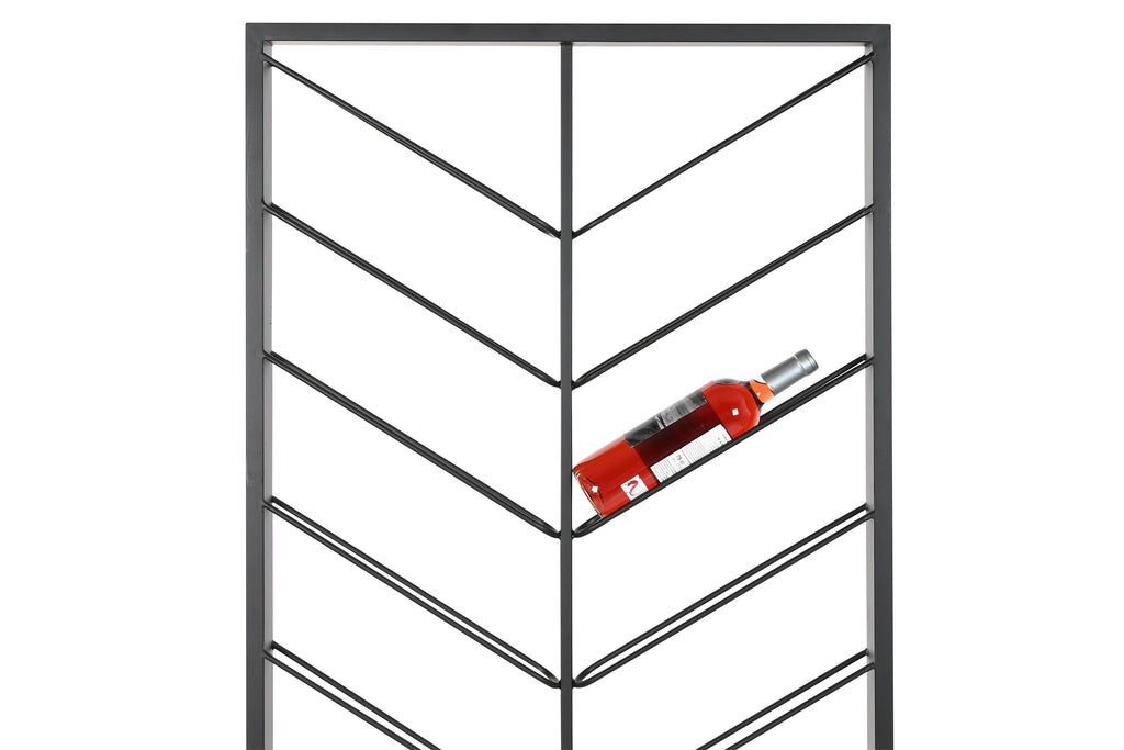 BOTELLERO METAL 70X6X160 16BOT, PARED NEGRO - Imagen 3