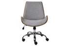 SILLA PU NOGAL 52X58,5X98 AJUSTABLE CROMADO GRIS - Imagen 1