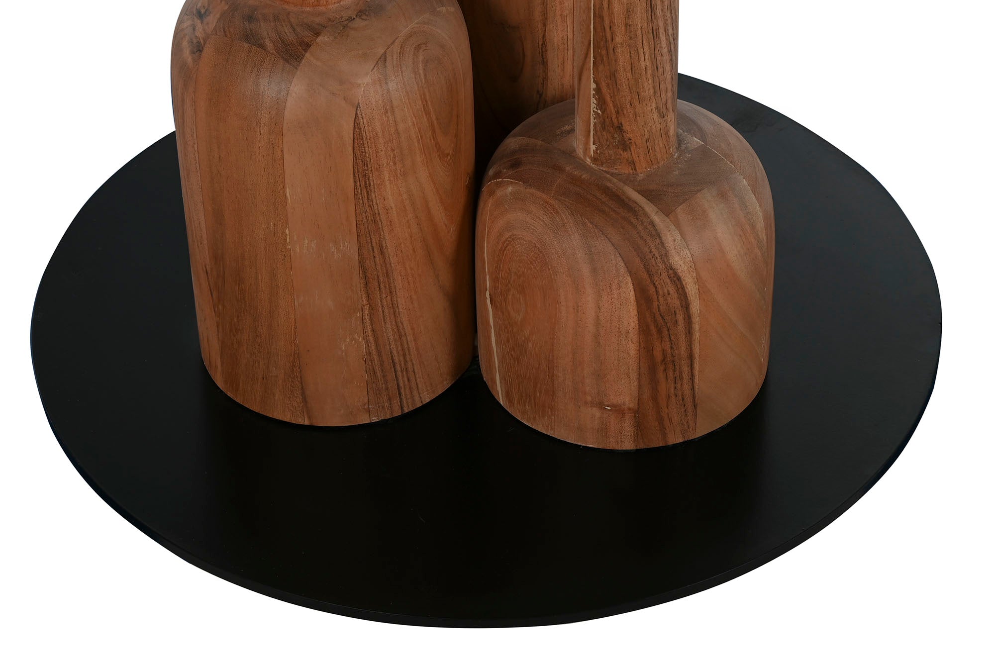 MESA REDONDA COMEDOR ACACIA MARMOL 106X106X76 - Imagen 2