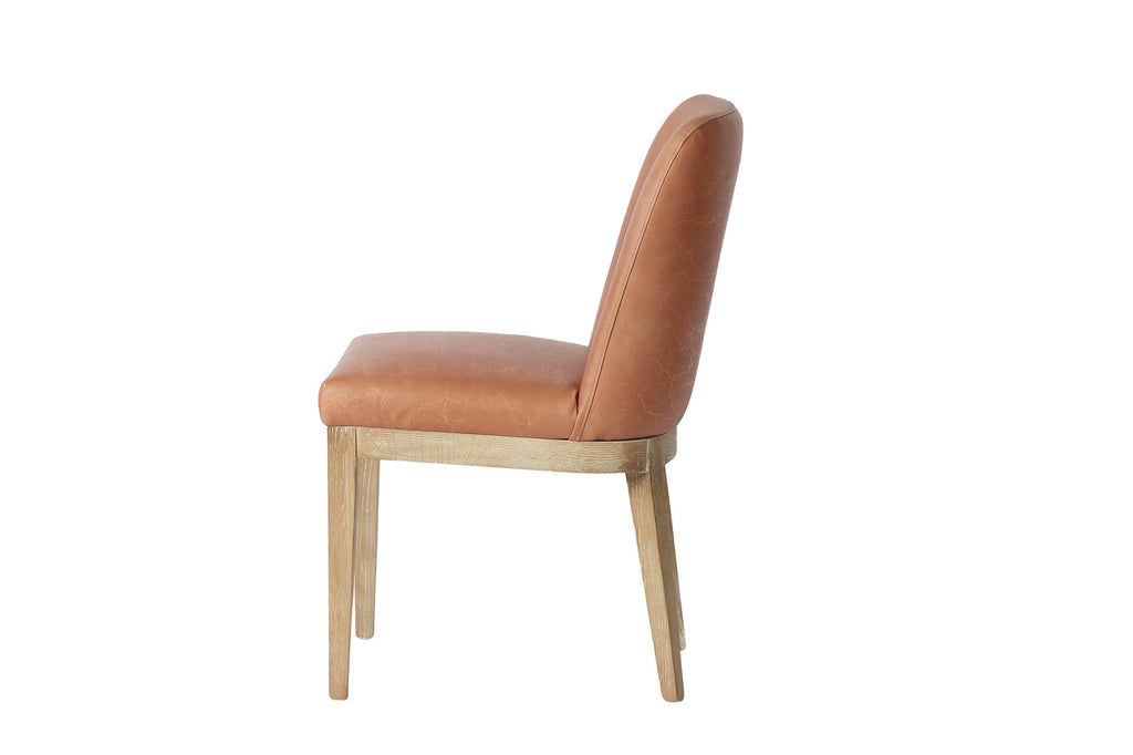 SILLA FRESNO PIEL 46X59X81 DECAPE BLANCO - Imagen 4