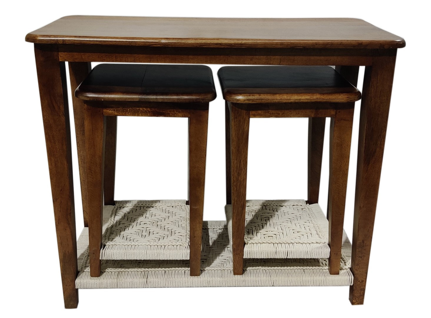 CONSOLA SET 3 MANGO ALGODON 95X40X81 2 MESITAS - Imagen 3