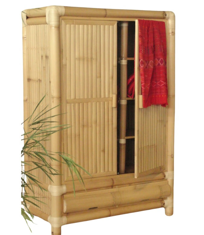 ARMARIO BAMBU RATAN 120X60X170 - Imagen 1
