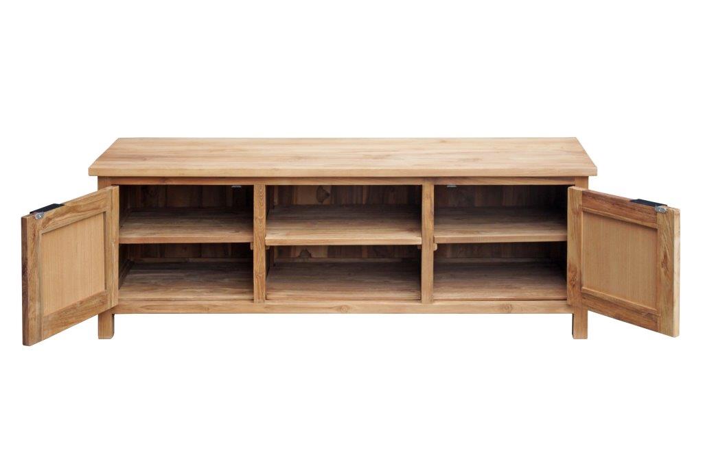 MUEBLE TV TECA RECICLADA RATAN 140X45X50 - Imagen 3