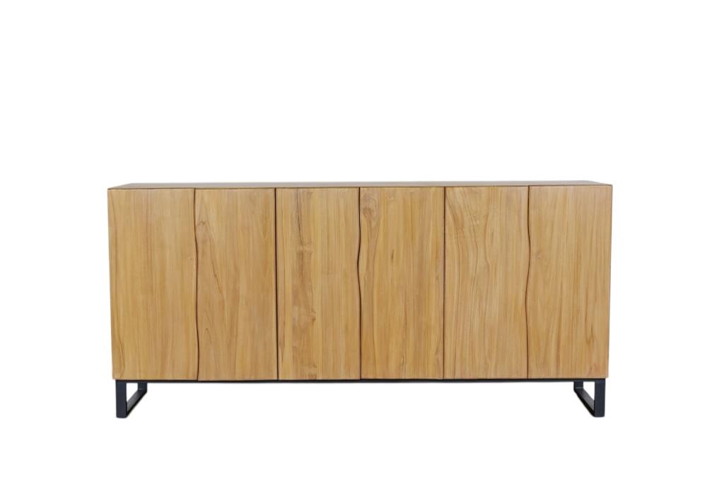BUFFET TECA METAL 180X40X85 NATURAL - Imagen 2