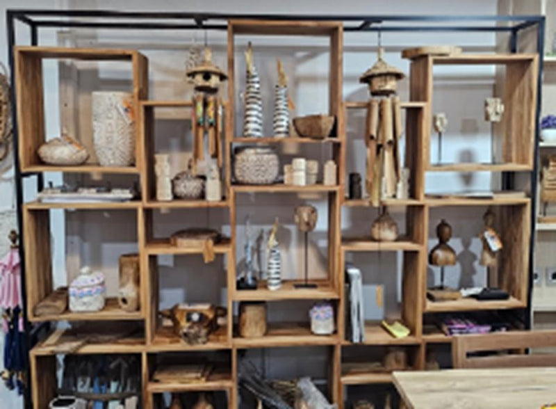 ESTANTERIA TECA METAL 110X27X195 - Imagen 1