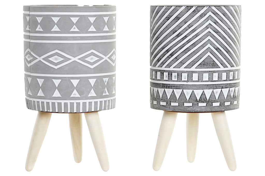 MACETERO CEMENTO PINO 14,3X14,3X26,2 2 SURT. - Imagen 2