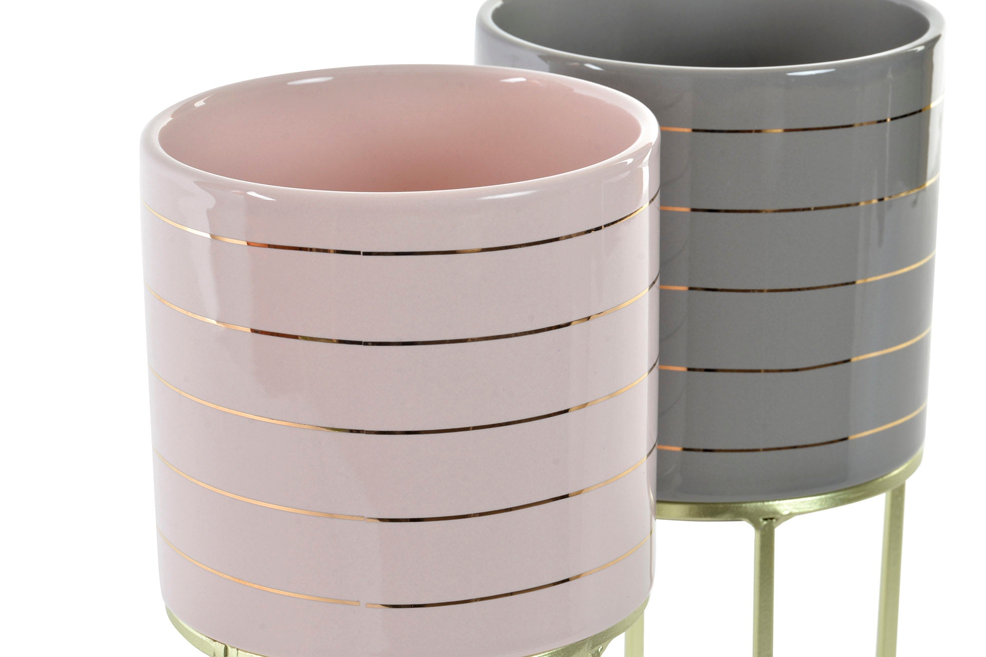 MACETERO CERAMICA 12,2X12,2X21 12,2 RAYAS 2 SURT. - Imagen 2